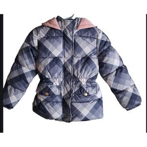 Pink Platinum Girls  Winter  Jacket Puffer Hood Fleece Size 7/8 Nwt